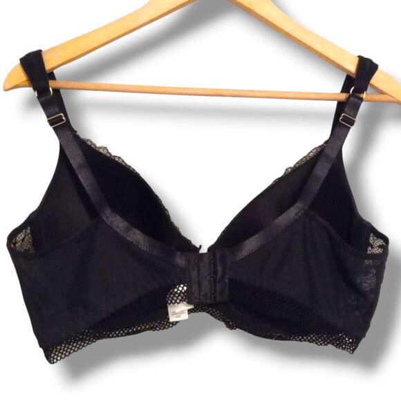 Jessica Simpson Black Underwire Bra-Size 40C-Padded Straps-Lined-Mesh Sides - Picture 4 of 9